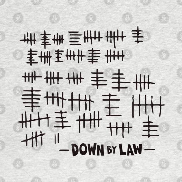 Down by Law Tribute - Cinematic Tally Marks Design - Jim Jarmusch Cult Movie by Boogosh